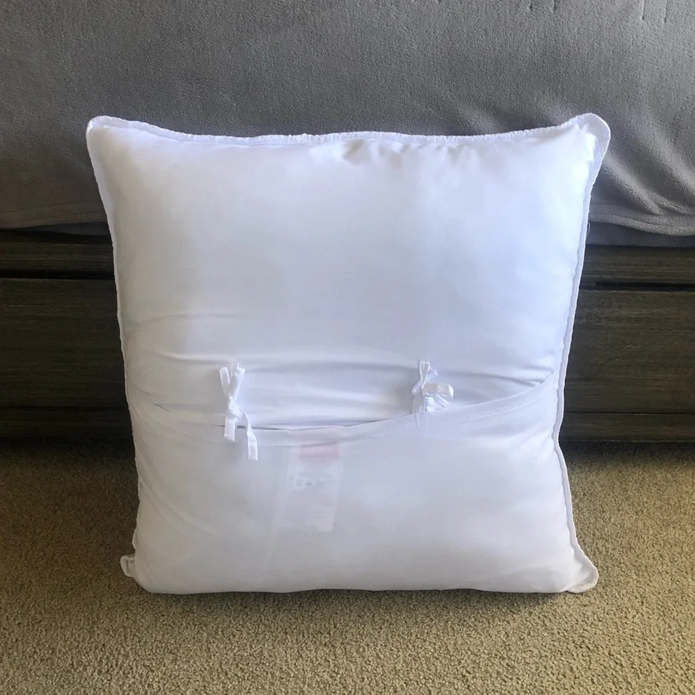 Isaac Mizrahi White Quilted Herringbone Euro Sham Covers 26x26 - Set of 2